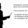 Enseignant vacataire Université