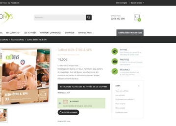 Site web vente de coffrets dématérialisés + PWA pour scan par les partenaires