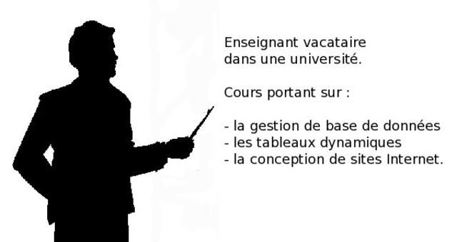 Enseignant vacataire Université