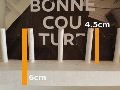 Tourillon fait maison - dimensions